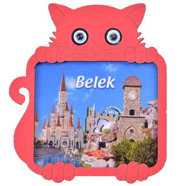 Belek Themed Wooden Cute Animals Souvenşr Fridge Magnet Serie C 90x120 mm - 16