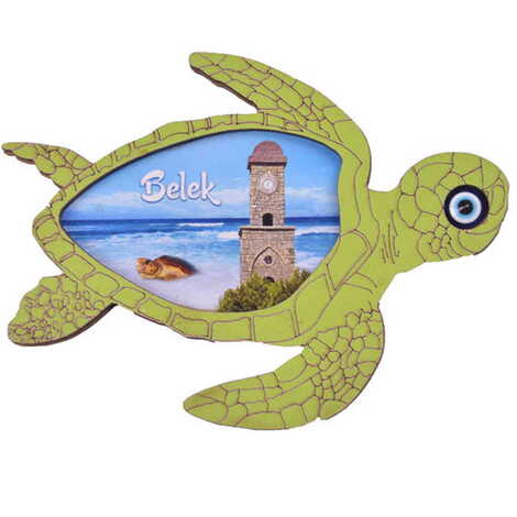 Belek Themed Wooden Cute Animals Souvenşr Fridge Magnet Serie C 90x120 mm - 17