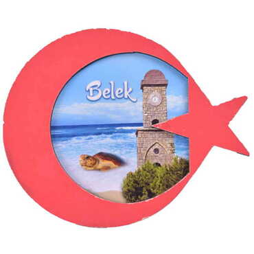 Belek Themed Wooden Cute Animals Souvenşr Fridge Magnet Serie C 90x120 mm - 21