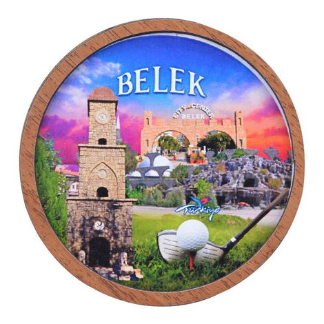 Belek Themed Wooden Cute Animals Souvenşr Fridge Magnet Serie C 90x120 mm - 26