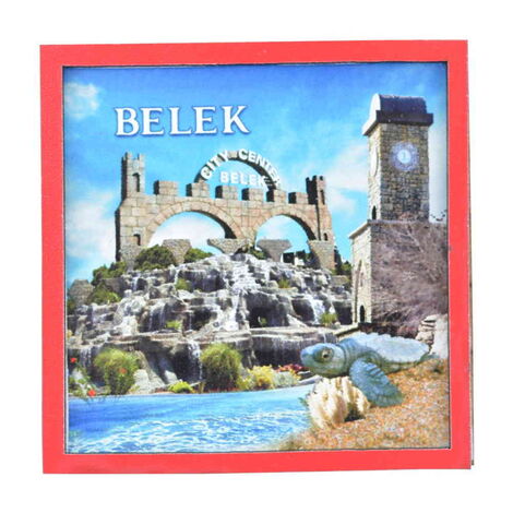 Belek Themed Wooden Cute Animals Souvenşr Fridge Magnet Serie C 90x120 mm - 29