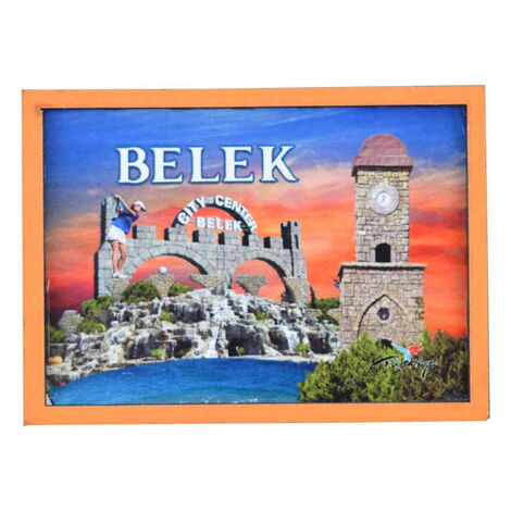 Belek Themed Wooden Cute Animals Souvenşr Fridge Magnet Serie C 90x120 mm - 30