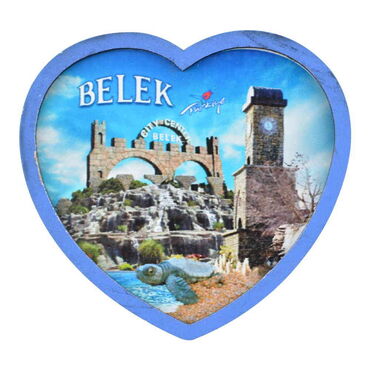 Belek Themed Wooden Cute Animals Souvenşr Fridge Magnet Serie C 90x120 mm - 33