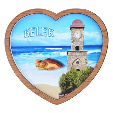 Belek Themed Wooden Cute Animals Souvenşr Fridge Magnet Serie C 90x120 mm - 35