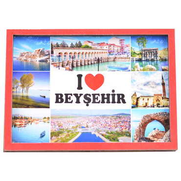 Beysehir Themed Wooden Cute Animals Souvenşr Fridge Magnet Serie C 90x120 mm - 3