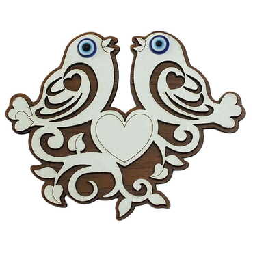 Bird Themed Wooden Engraved Souvenir Fridge Magnet - 5