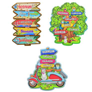 Bodrum Region Themed Wooden Customised 2D Souvenir Fridge Magnet - 2