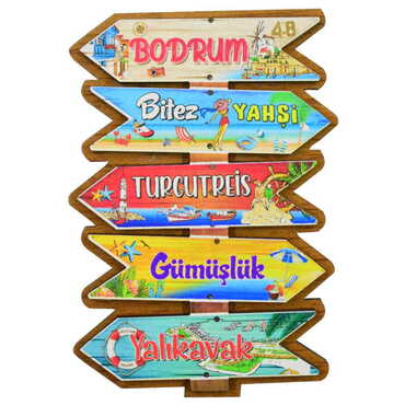 Bodrum Region Themed Wooden Customised 2D Souvenir Fridge Magnet - 5