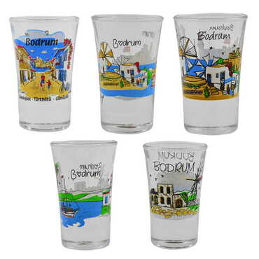 Toptan Bodrum Temalı Baskılı Shot Bardak 45x70 mm - 3