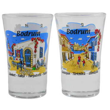 Toptan Bodrum Temalı Baskılı Shot Bardak 45x70 mm - 4