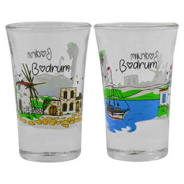 Toptan Bodrum Temalı Baskılı Shot Bardak 45x70 mm - 6