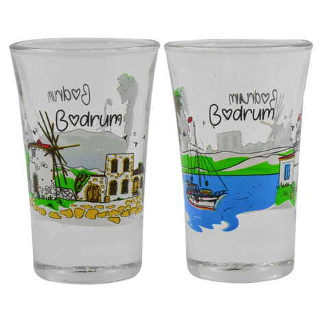 Toptan Bodrum Temalı Baskılı Shot Bardak 45x70 mm - 6