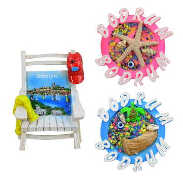 Toptan Bodrum Temalı Polyester Magnet - 2