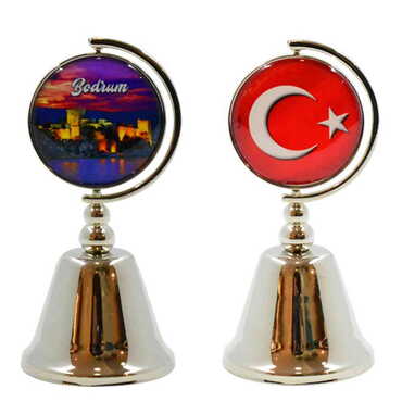 Bodrum Themed Collectible Souvenir Metal Bell 44x90 mm - 3