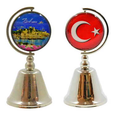 Bodrum Themed Collectible Souvenir Metal Bell 44x90 mm - 4