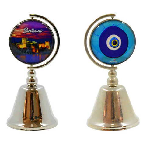 Bodrum Themed Collectible Souvenir Metal Bell 44x90 mm - 6