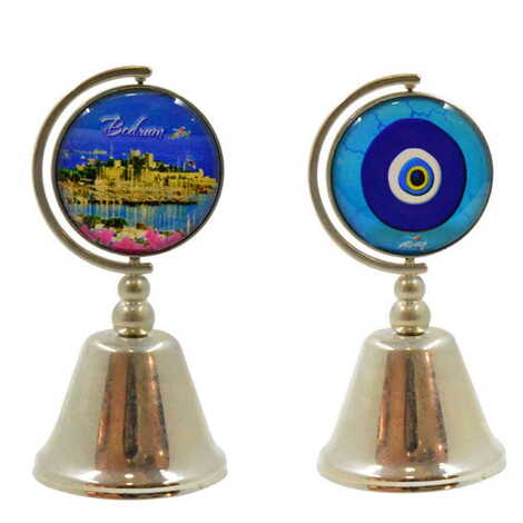 Bodrum Themed Collectible Souvenir Metal Bell 44x90 mm - 7