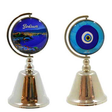 Bodrum Themed Collectible Souvenir Metal Bell 44x90 mm - 8