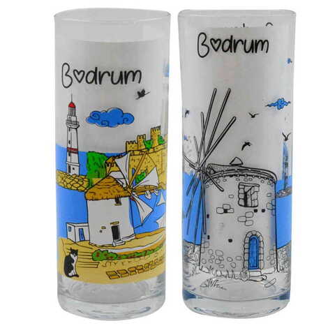 Bodrum Themed Custom Printed Raki-Ouzo Glass - 4