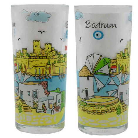 Bodrum Themed Custom Printed Raki-Ouzo Glass - 7