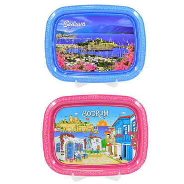 Bodrum Themed Customised Printed Tin Serving Tray 305x235 mm - 3