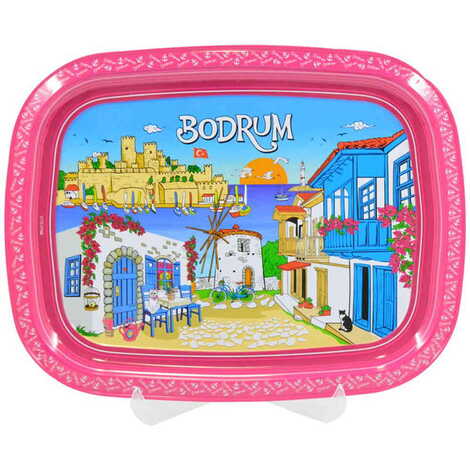 Bodrum Themed Customised Printed Tin Serving Tray 305x235 mm - 4