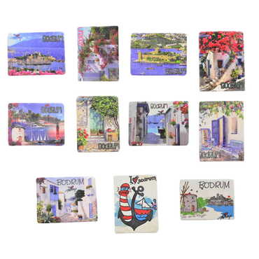 Bodrum Themed Customised Stone Fridge Magnet 60x45 mm - 3