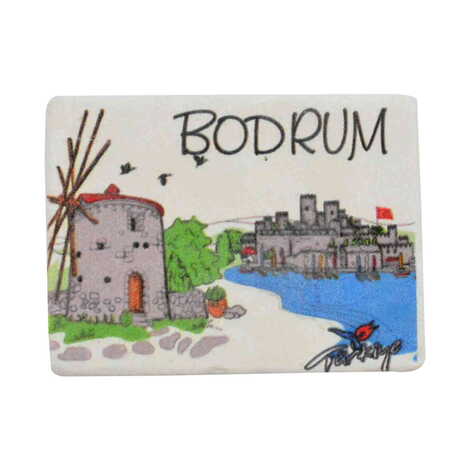 Bodrum Themed Customised Stone Fridge Magnet 60x45 mm - 4