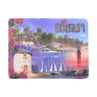 Bodrum Themed Customised Stone Fridge Magnet 60x45 mm - 10