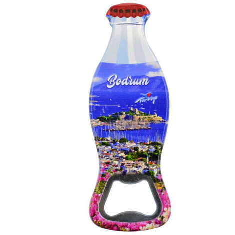 Bodrum Themed Customised Uv Printed Coca Cola Bottle Shape Plastic Base Bottle Opener 42x120 mm - 4