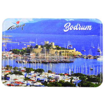 Bodrum Themed Customised UV Printed Plastic Base Rectangle Fridge Magnet 80x50 mm - 5