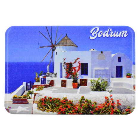 Bodrum Themed Customised UV Printed Plastic Base Rectangle Fridge Magnet 80x50 mm - 8