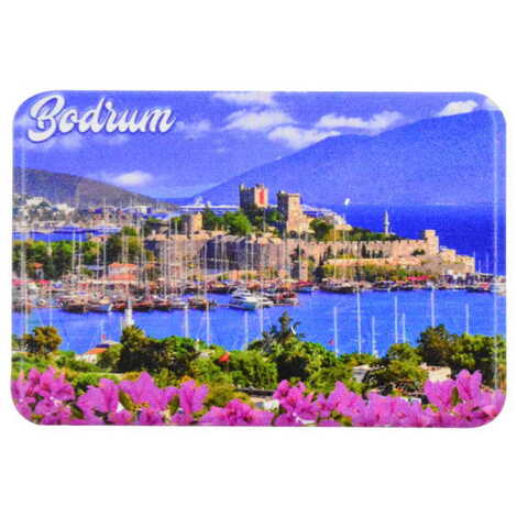 Bodrum Themed Customised UV Printed Plastic Base Rectangle Fridge Magnet 80x50 mm - 9