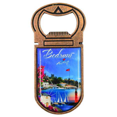 Bodrum Themed Customizable Metal Magnetic Bottle Opener 40x95 mm - 4