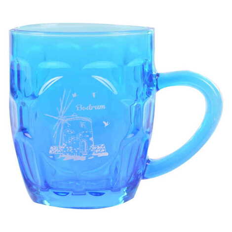 Bodrum Themed Glass Mug - 6