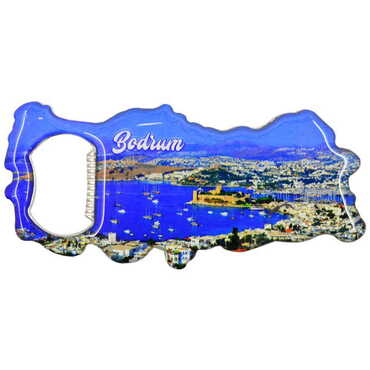 Bodrum Themed Map Shaped Metal Magnetic Bottle Opener 100x45 mm - 6