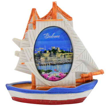 Bodrum Themed Polyester Marine Sailing Ship Figurine - 5