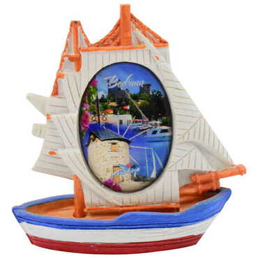 Bodrum Themed Polyester Marine Sailing Ship Figurine - 6