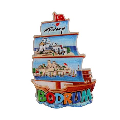 Bodrum Themed Polyester Printed Fridge Magnet - 7