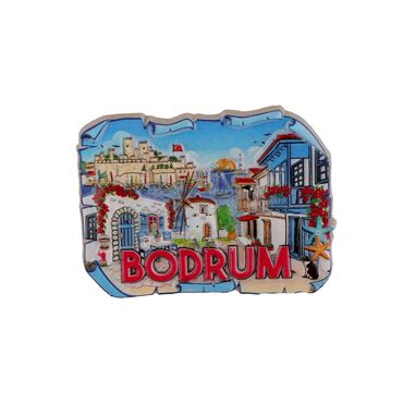 Bodrum Themed Polyester Printed Fridge Magnet - 8