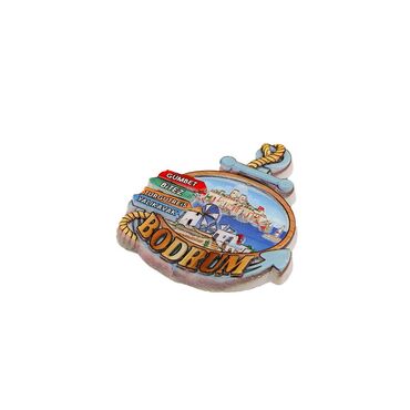 Bodrum Themed Polyester Printed Fridge Magnet - 14