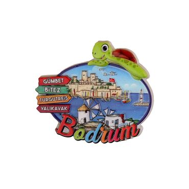 Bodrum Themed Polyester Printed Fridge Magnet - 6