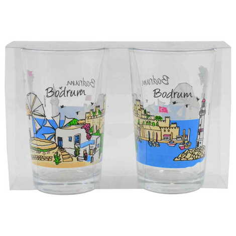 Bodrum Themed Shot Glass Set of 2 Pcs - 10