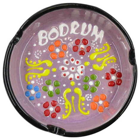 Bodrum Themed Turkish Ceramic Relief Ashtray Small Size - 5