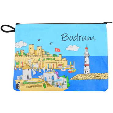 Bodrum Themed Turkish Woven Wallet 113x80x8 mm - 4