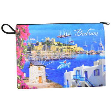 Bodrum Themed Turkish Woven Wallet 113x80x8 mm - 9