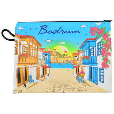 Bodrum Themed Turkish Woven Wallet 113x80x8 mm - 11