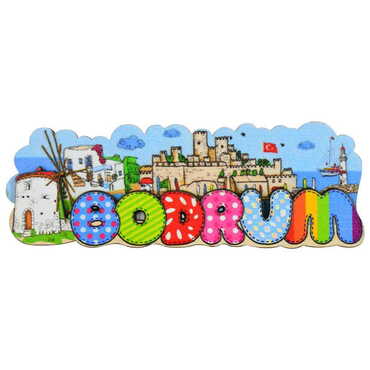 Bodrum Themed Wooden Customised 2D Souvenir Fridge Magnet - 4