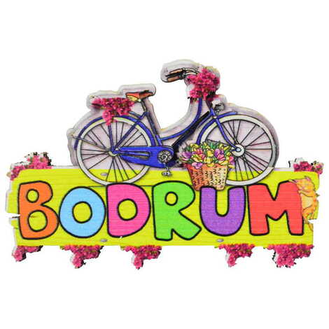 Bodrum Themed Wooden Customised 2D Souvenir Fridge Magnet - 5