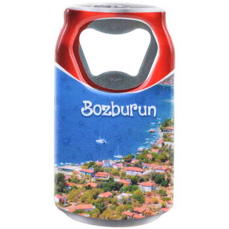 Bozburun Themed Customised UV Printed Coca Cola Bottle Shape Plastic Base Bottle Opener 43x80 mm - 4